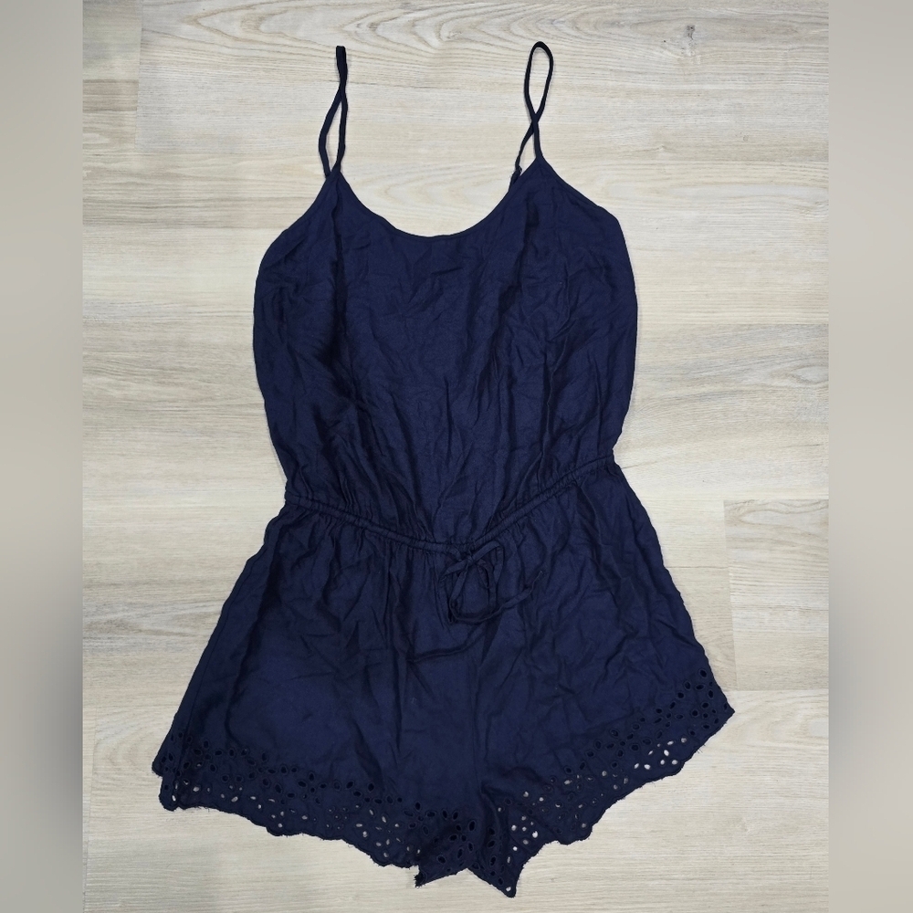 Aerie NWT Navy Blue Tank Top Romper Adjustable Straps Size S